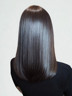 酸性ストレート セミロング 縮毛矯正 30代 艶髪 20代