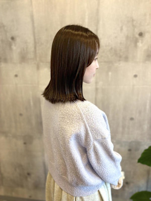 ラベンダーブラウン×切りっぱなし《 ARCH Mayu 》