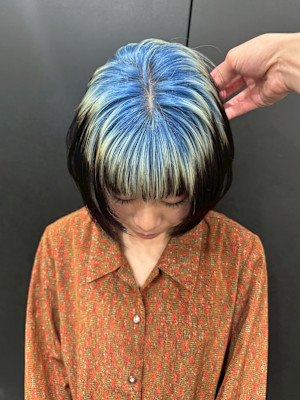 ルーツカラー　デザインカラー　ケアブリーチカラー　姫レイヤー