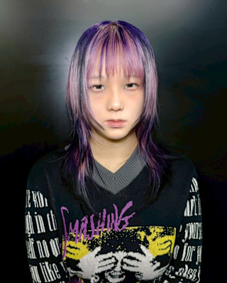 オーダーメイド　デザインカラー　ケアブリーチカラー　ウルフ