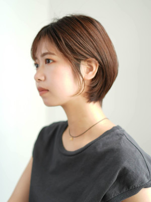 ショート・ボブ/丸顔/前髪あり/絶壁解消/20代/30代