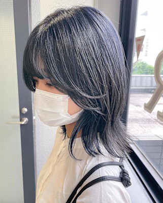 ダークブルー/カーテンバング/ダークシルバー