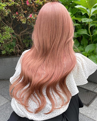 コーラルピンク/ミルクティーブロンド/ワンホンレイヤー