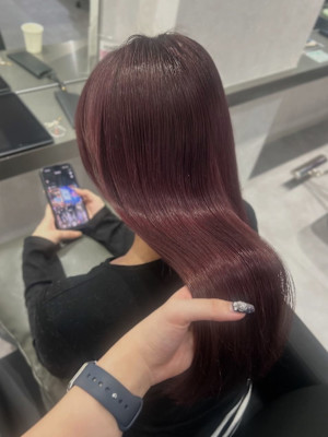 艶カラー・ラベンダーアッシュ/ダブルカラー髪質改善/札幌駅