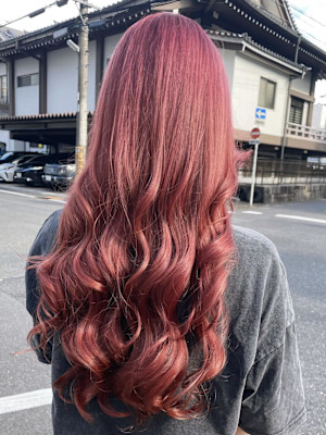 【カラー】1ブリーチ！チェリーレッド♪_ユウ