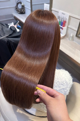 極艶ショコラブラウンストレート