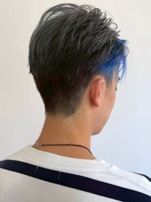 刈り上げ ブルーカラー ツーブロック メンズカット アッシュ