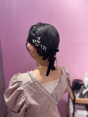 ショートでもできる編みおろしヘア