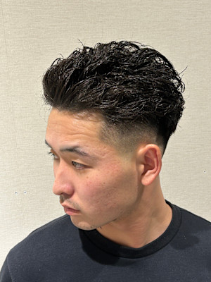 オールバックパーマ