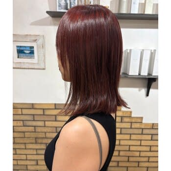 ブリーチなしでできるレッドブラウンカラー