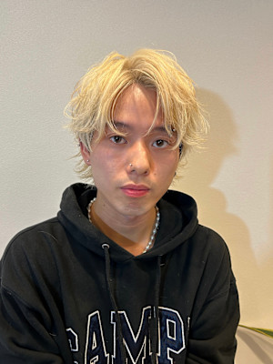 センターパート/メンズウルフカット