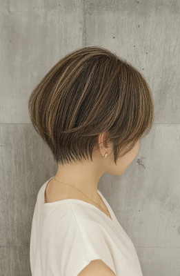 【小田急相模原】大人ショート×白髪ぼかしハイライト