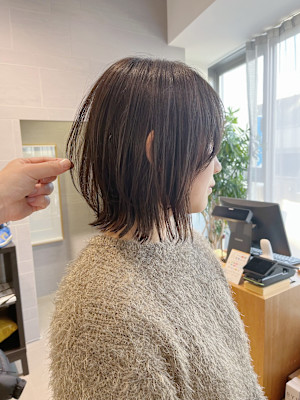 レイヤーボブ/くびれ/髪質改善/艶カラー/30代/小顔