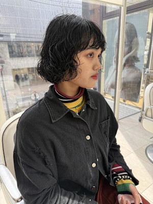 【ボブ×パーマ】