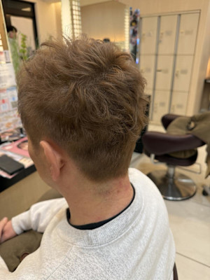 メンズショートダブルカラーブリーチ