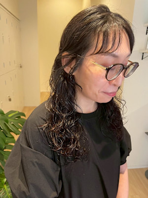 水素パーマで艶×ニュアンスウェーブ