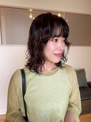 マッシュウルフパーマ