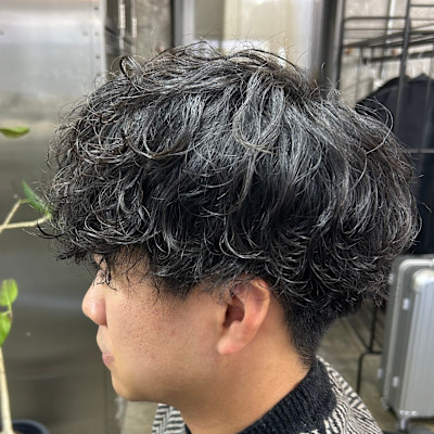 【マンツーマン施術】波巻きシャドウパーマ
