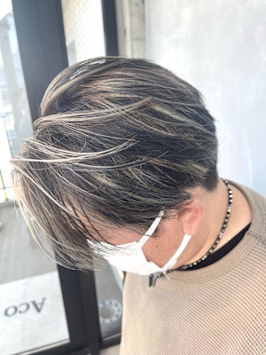 上品ハイライト/白髪ぼかしハイライト/ベージュ/白髪隠し