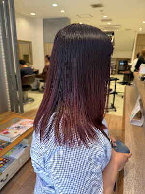 ピンクブラウンの柔らかグラデーション【三軒茶屋】