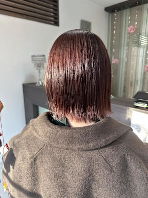 艶髪矯正カラー