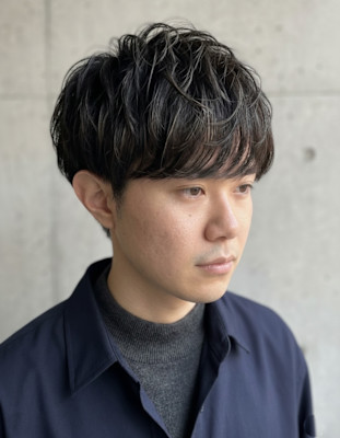20代30代40代50代60代　メンズ黒髪ニュアンスマッシュ