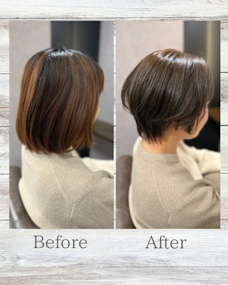 ボブ→ショートヘア