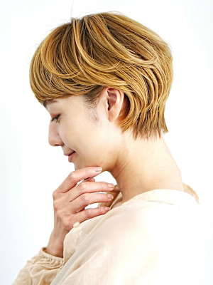 前下がりショート・ボブ/絶壁解消/前髪あり/40代/30代/