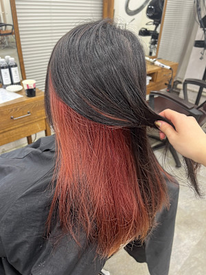 インナーカラーピンクカラー