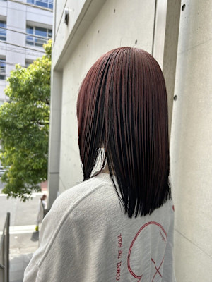 韓国顔まわりレイヤーカットグレージュオリーブベージュブラウン