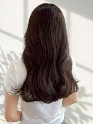 透明感カラー ココアブラウン 韓国ヘア 艶髪 髪質改善