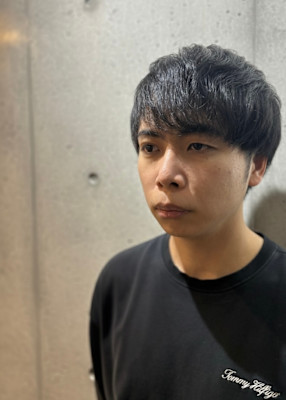 無造作ドライ質感＊重めバングのアンニュイマッシュ