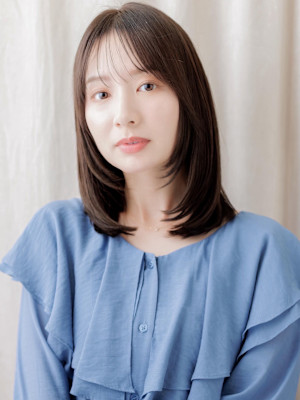 大人美人小顔バタフライカットワンホンレイヤー30代40代