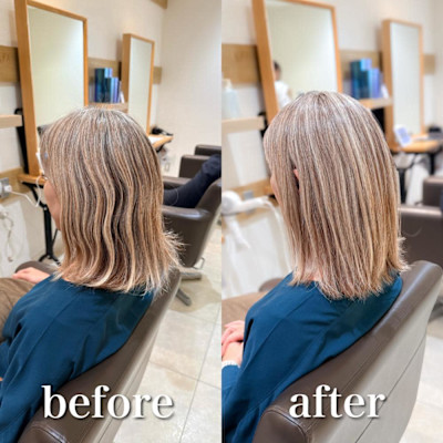 白髪ぼかし細めハイライト30代40代50代【藤沢　藤沢駅】