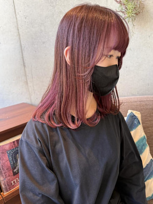 インナーカラーピンク