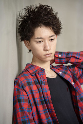 アップバングショート/メンズ