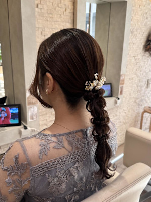 編みおろしヘアアレンジ♪