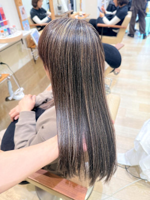 【脱白髪染め】白髪ぼかしハイライト40代50代グレージュ