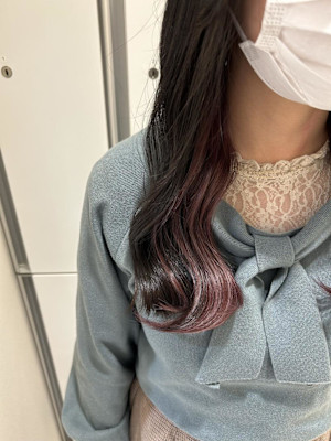 インナーカラー　ラベンダー