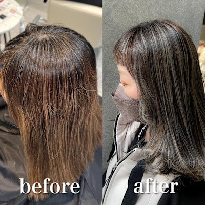 白髪ぼかし細めハイライト30代40代50代【藤沢　藤沢駅】