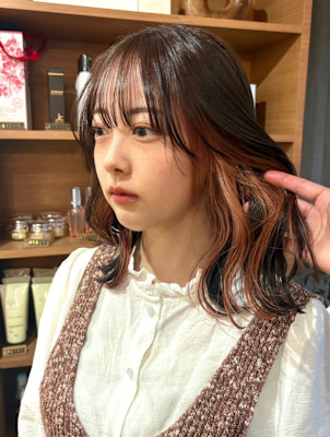 イヤリングカラー/ピンクインナー/デザインカラー