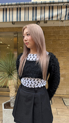 王道かわいいグレージュロング