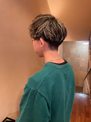 メンズメッシュスパイラルパーマ20代30代40代静岡