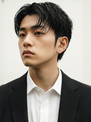 メンズカット ビジネス メンズショート センターパート