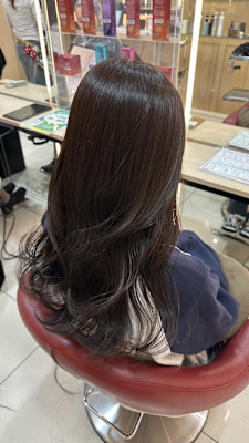 透明感カラー/ブリーチなしWカラー/髪質改善/伊勢原