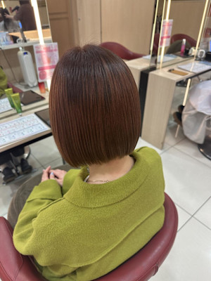 透明感カラー/ブリーチなしWカラー/髪質改善/伊勢原