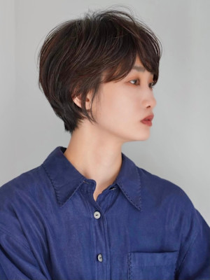 前下がりショート・ボブ/絶壁解消/前髪あり/40代/30代