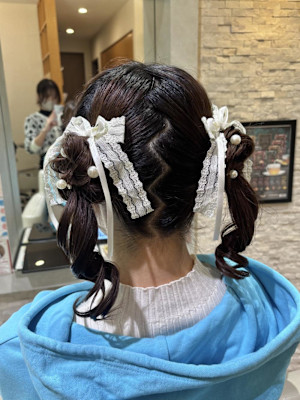 推し活にピッタリ☆編み込みツインくらげヘア