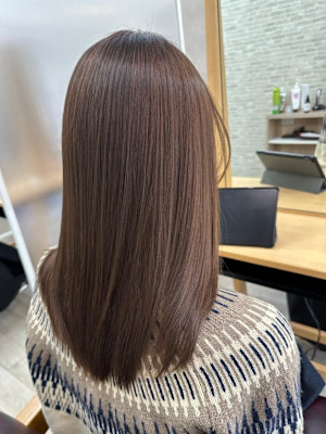 西八王子ブリーチなし透明感ベージュ×カミノキヲク