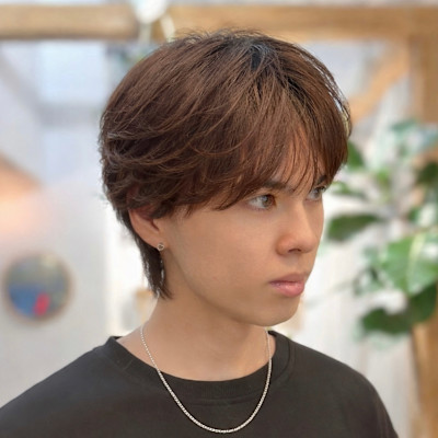 シースルーラウンドマッシュ　ブラウンカラー